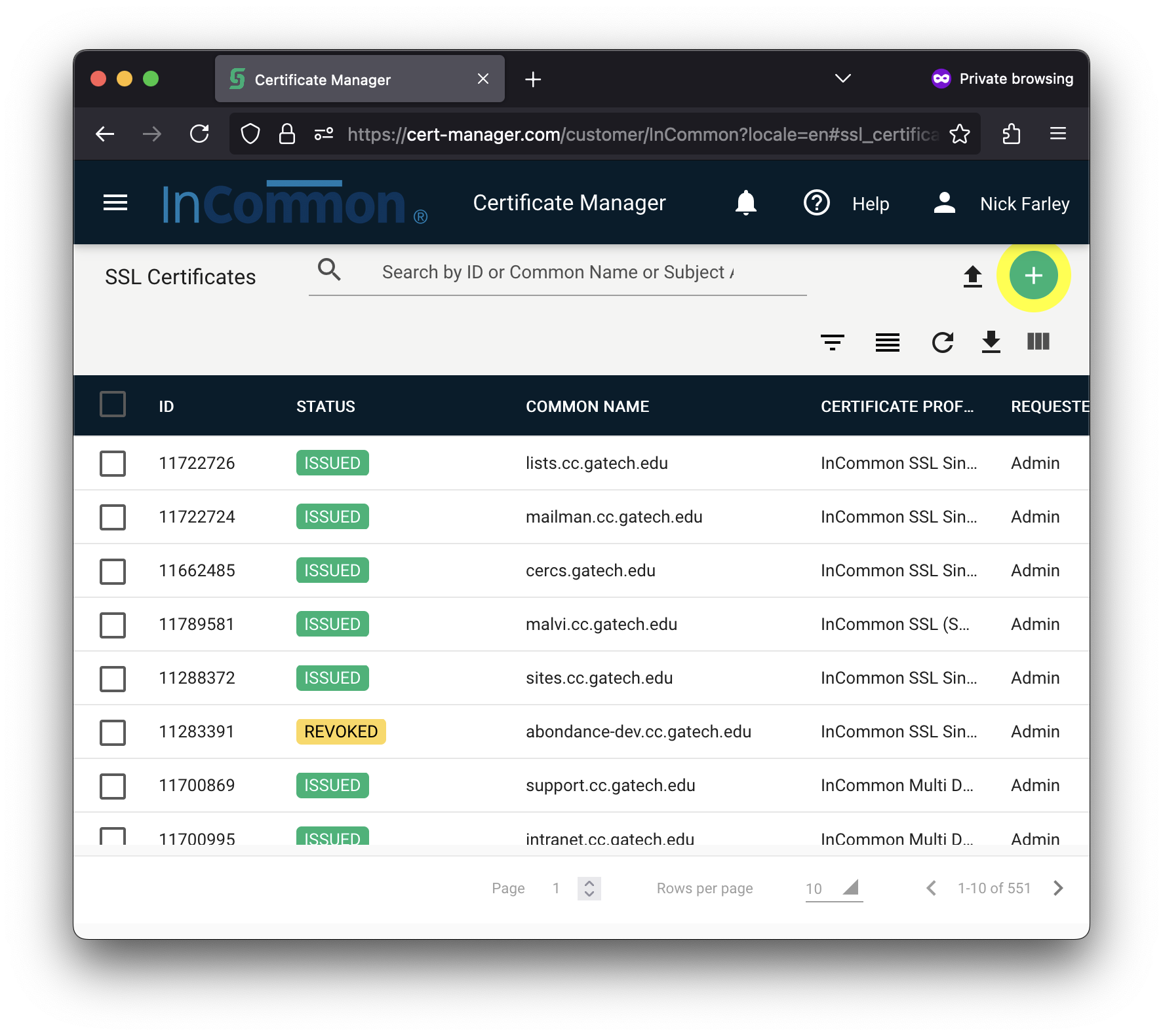 Image showing how to create a new certificate